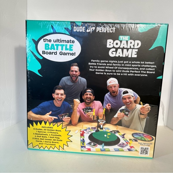 Dude Perfect The Board Game Featuring Wheel Of Consequences 2-5 Players Sealed - Picture 2 of 11